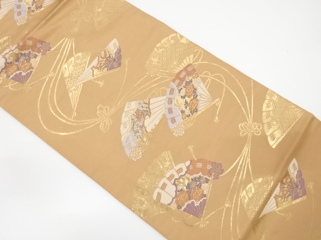 JAPANESE NAGOYA OBI / WOVEN FLORAL PLANTS